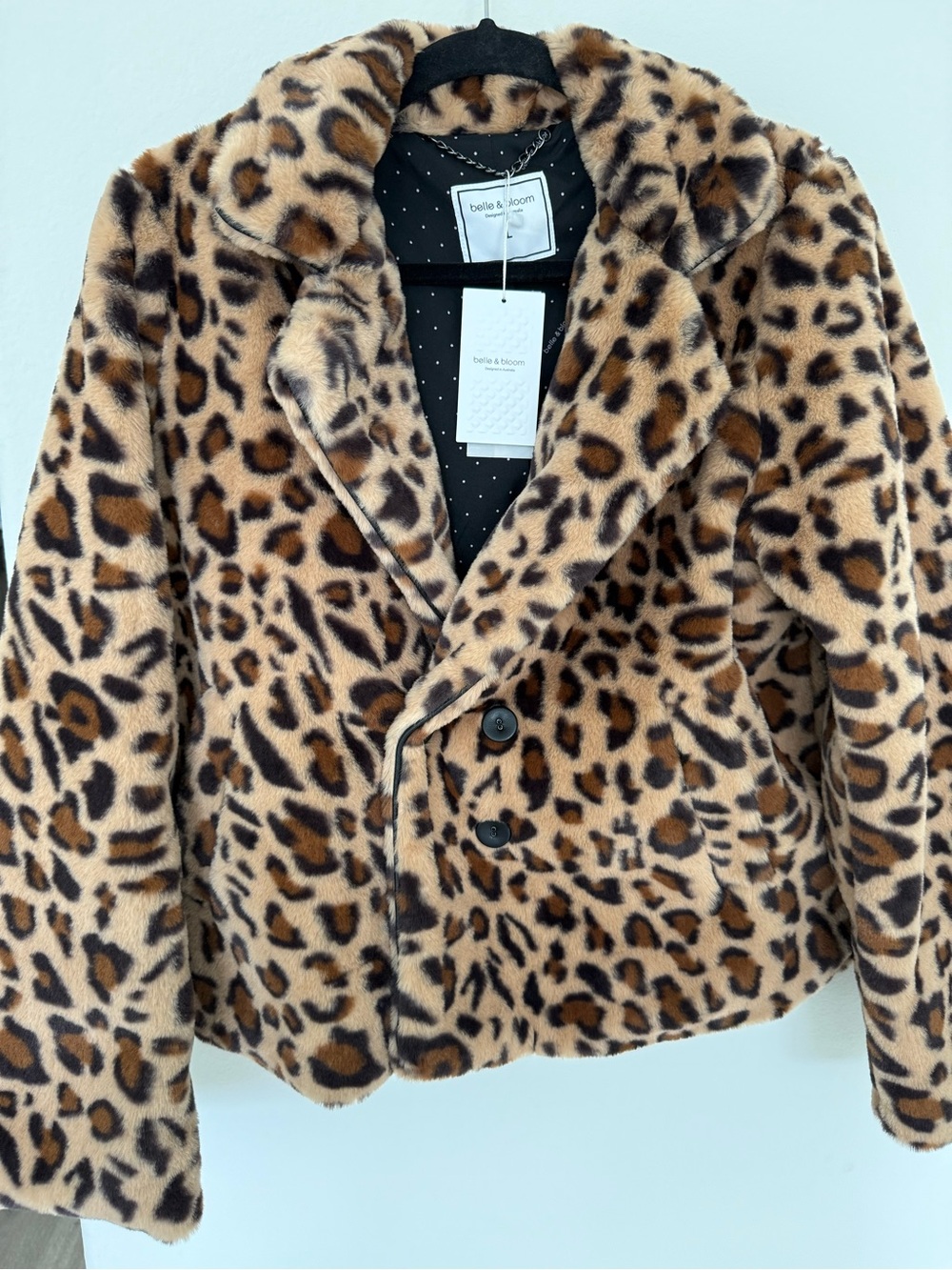 Belle & Bloom Women’s Leopard Faux-Fur Blazer in Brown